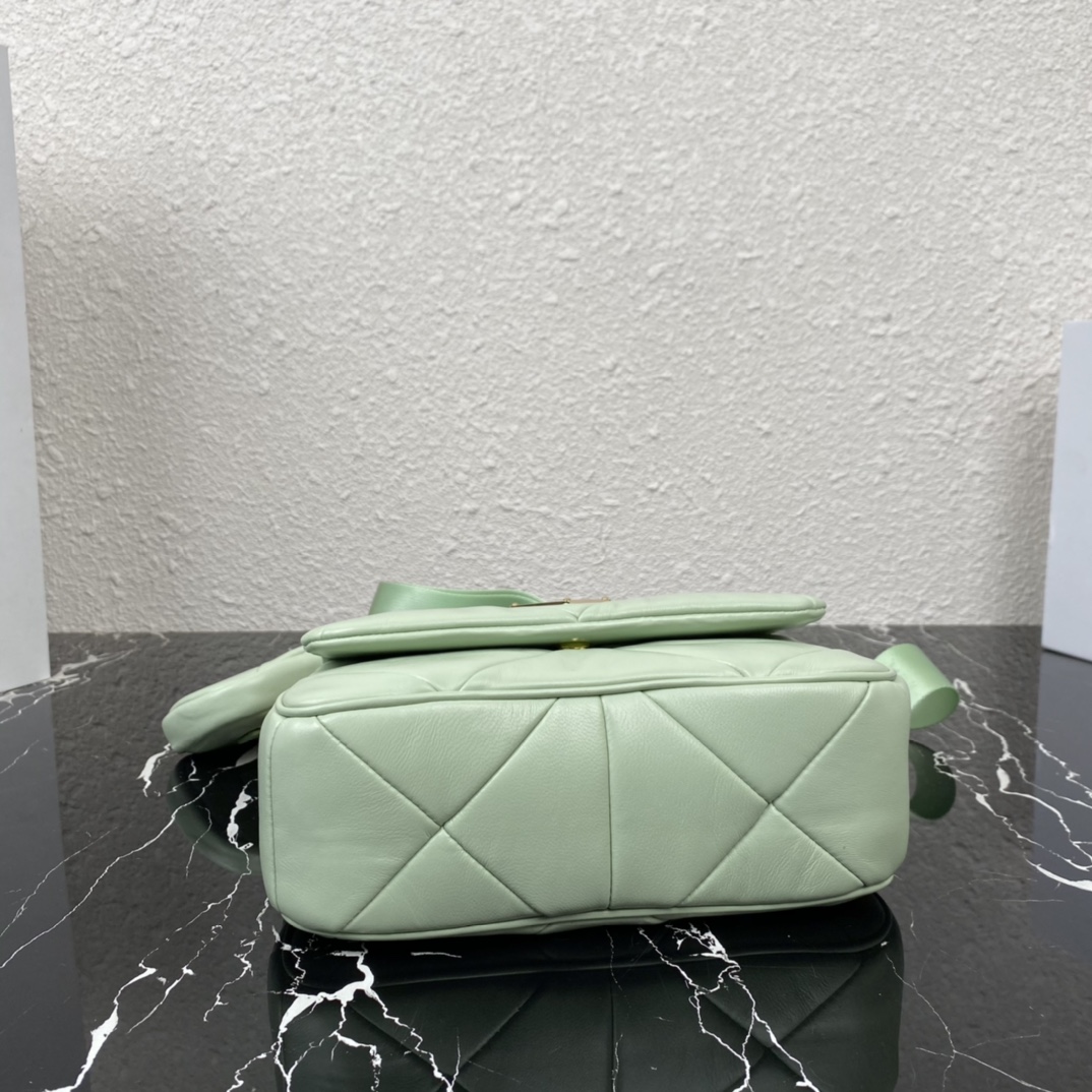 Pra*a system nappa patchwork shoulder bag