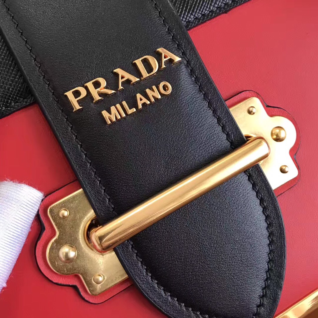 Pra*a cahier leather bag