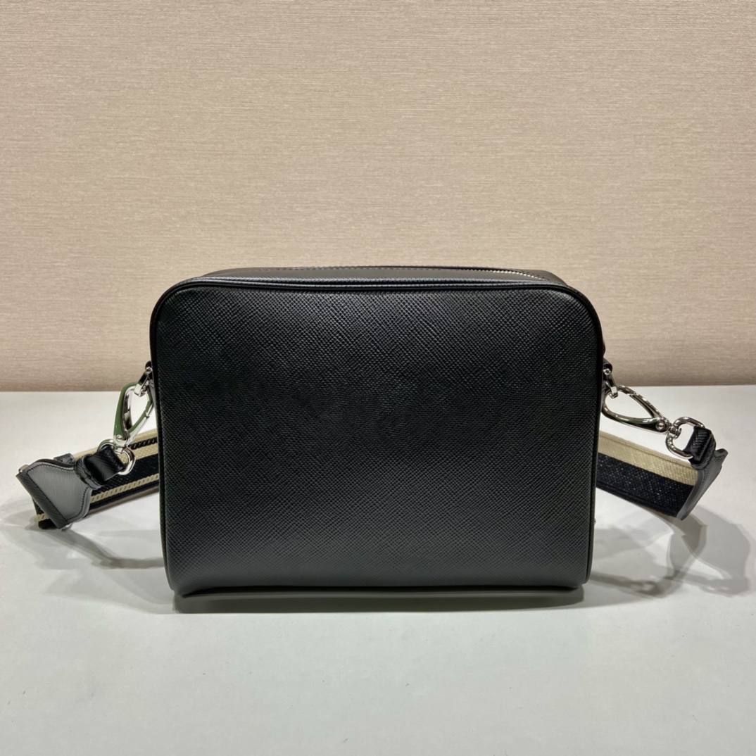 Pra*a saffiano leather shoulder bag