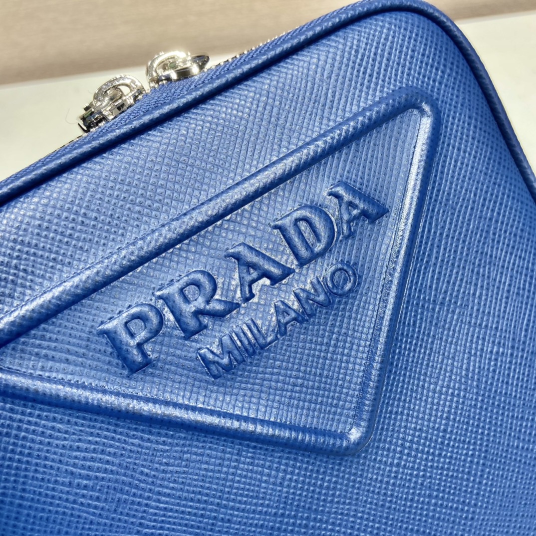 Pra*a saffiano leather shoulder bag
