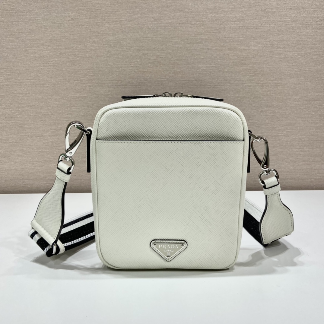 Pra*a saffiano leather shoulder bag