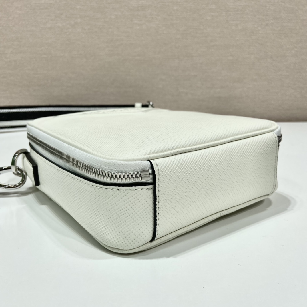 Pra*a saffiano leather shoulder bag