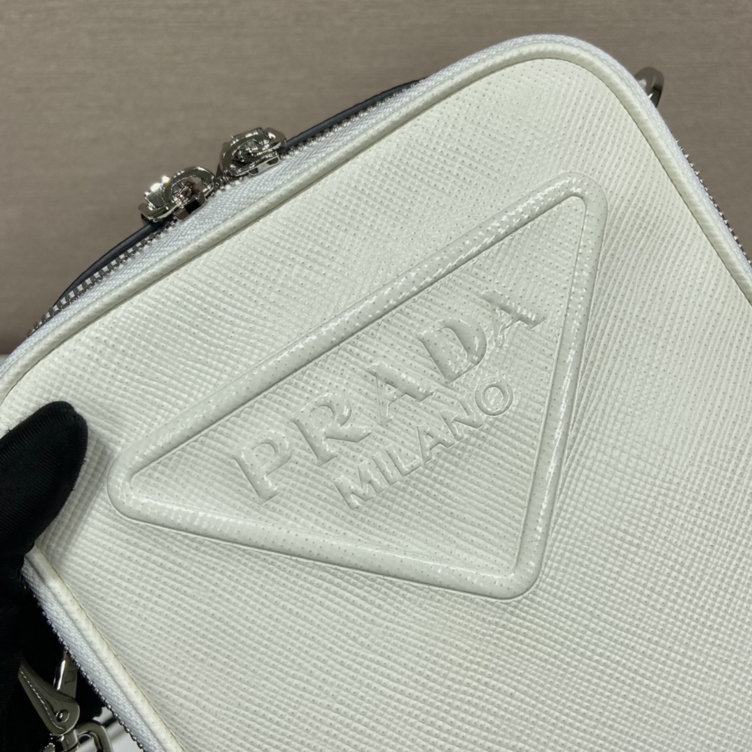 Pra*a saffiano leather shoulder bag