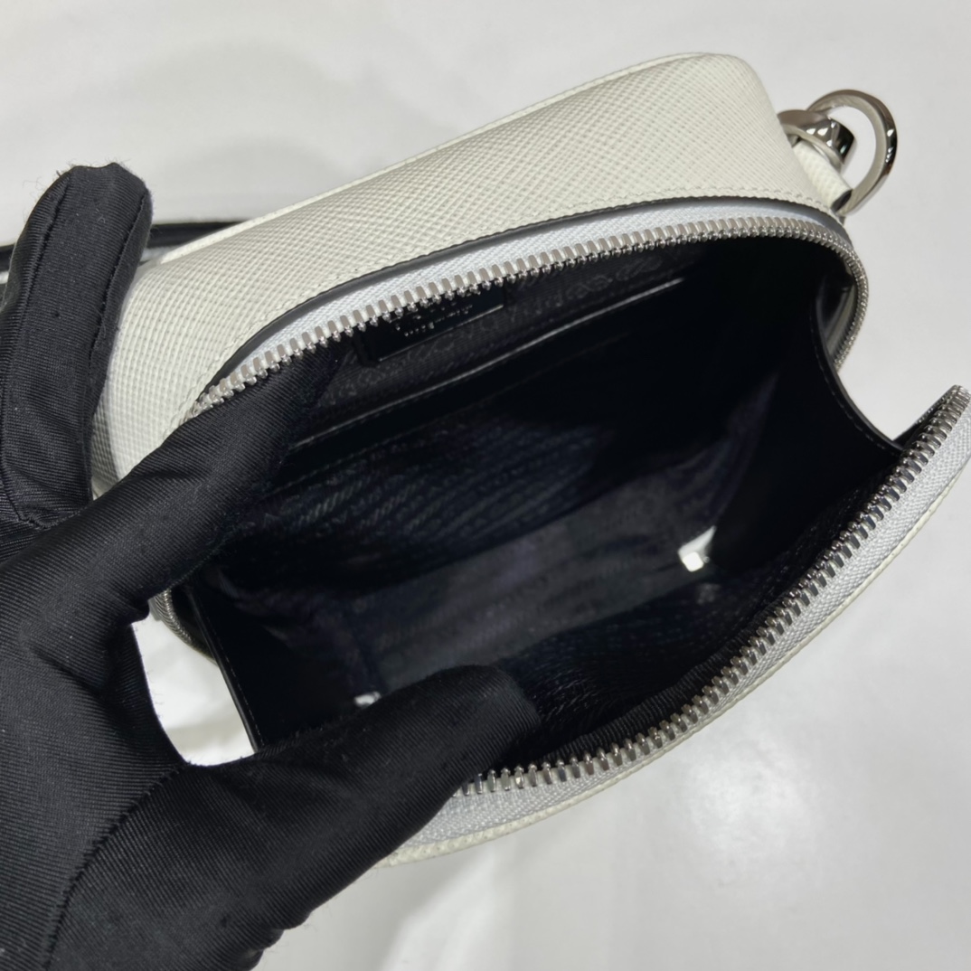 Pra*a saffiano leather shoulder bag