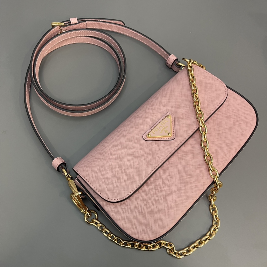 Pra*a saffiano leather mini-bag